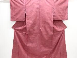 霞模様織り出し手織り紬着物